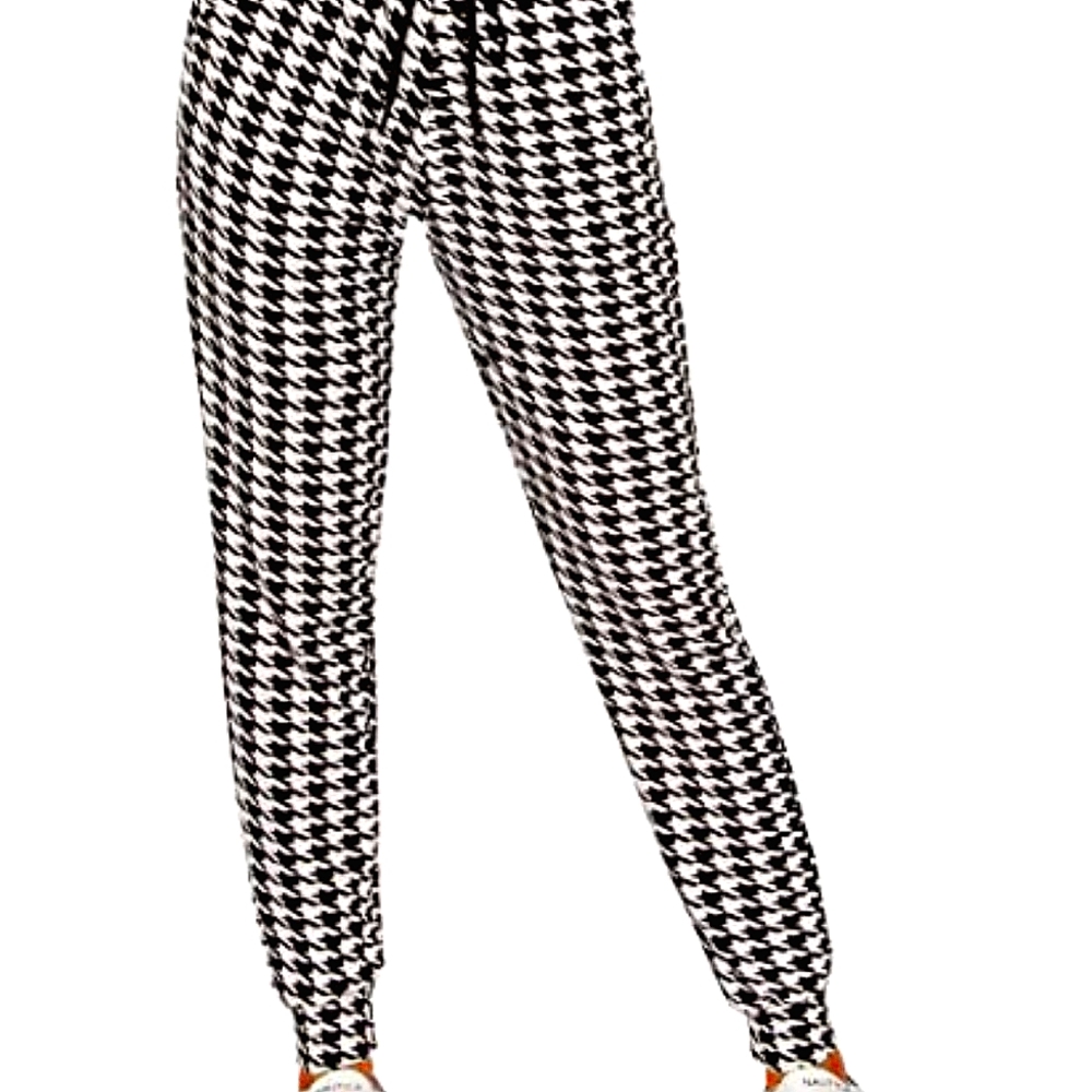 Fleece lined plaid joggers-worn once